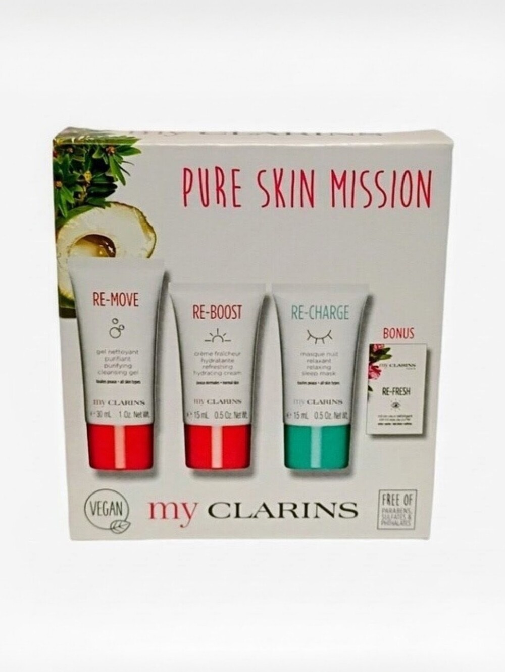Clarins Pure Skin Mission Skincare Set - Red & Teal